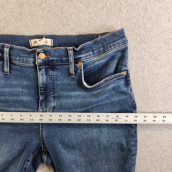 Madewell Jeans Womens 32 Blue Mid Rise Kick Out Cropped Ankle Bootcut Modern - Picture 7 of 15
